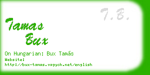 tamas bux business card